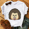 Cute Hedgehog Shirts Funny T Shirts Women Clothes