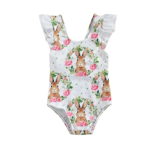 0 24M Baby Girls Swimwear Bunny Ruffles