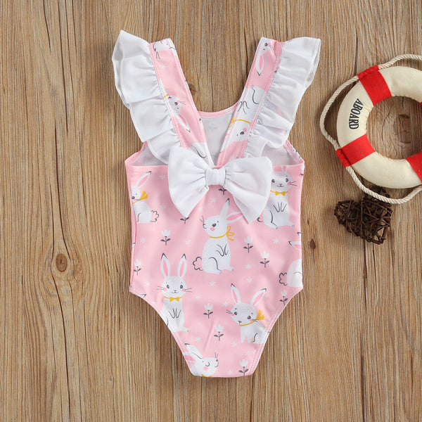 0 24M Baby Girls Swimwear Bunny Ruffles