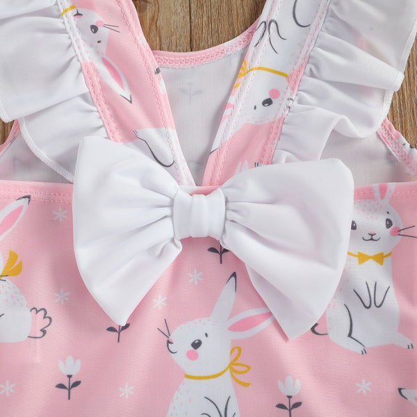 0 24M Baby Girls Swimwear Bunny Ruffles