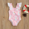 0 24M Baby Girls Swimwear Bunny Ruffles