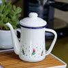 0.6L Kitchen Catering Teapot Kettle Enamel Water Coffee Tea Pot Easy