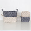 1/2pc Hand Woven Thick Cotton Rope Storage Baskets Nordic Large