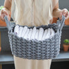 1/2pc Hand Woven Thick Cotton Rope Storage Baskets Nordic Large