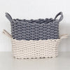 1/2pc Hand Woven Thick Cotton Rope Storage Baskets Nordic Large