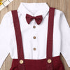 1 6Y Kids Baby Boy Summer Clothes Sets Children Gentleman Tie T Shirt