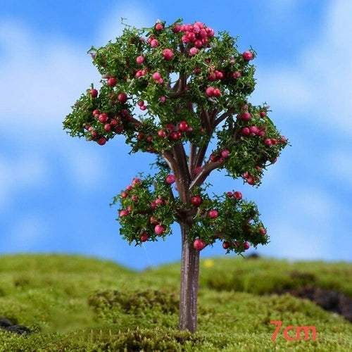 1 Pcs Mini Small Tree Garden Ornament Miniature Resin Tree Figurine