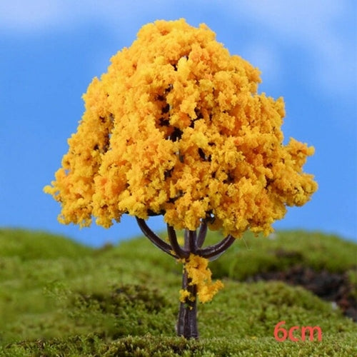 1 Pcs Mini Small Tree Garden Ornament Miniature Resin Tree Figurine