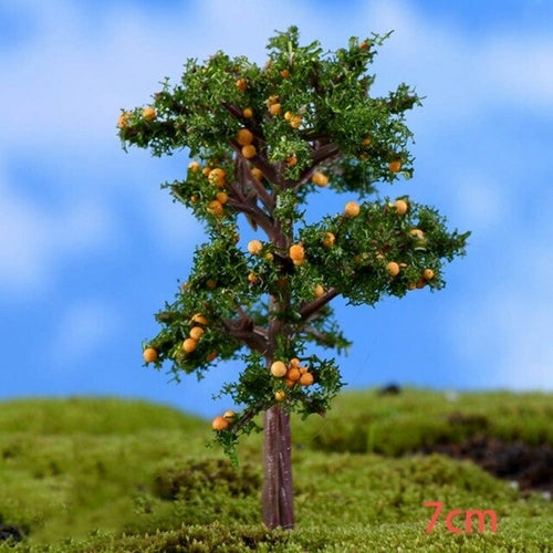 1 Pcs Mini Small Tree Garden Ornament Miniature Resin Tree Figurine