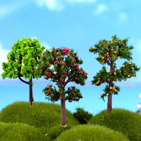 1 Pcs Mini Small Tree Garden Ornament Miniature Resin Tree Figurine