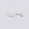 100% Real 925 Sterling Silver Zircon Leaf Ear Climber Earrings Luxury