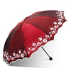 106cm big Sun Umbrella Rain Women Flower Folding Double Parasol Girl