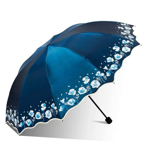 106cm big Sun Umbrella Rain Women Flower Folding Double Parasol Girl