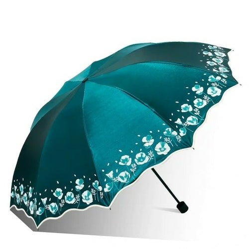 106cm big Sun Umbrella Rain Women Flower Folding Double Parasol Girl