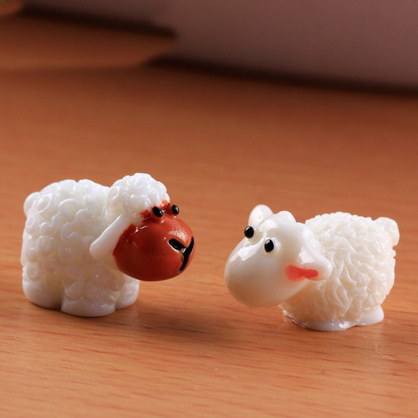 10pcs Miniature Animal Cute Mini Kawaii Cabochons Sheep Goat Resin