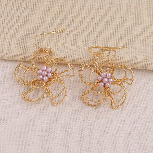 Metal Flower Earrings