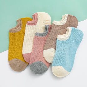 5pairs Color Block Socks