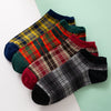 4pairs Plaid Pattern Socks