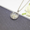 1PC 25MM Glass Locket Real Lace Dry Flower necklace,natural history