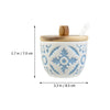 1Pc Creative Condiment Lidded Storage Jar Ceramic Salt Pepper Pot for