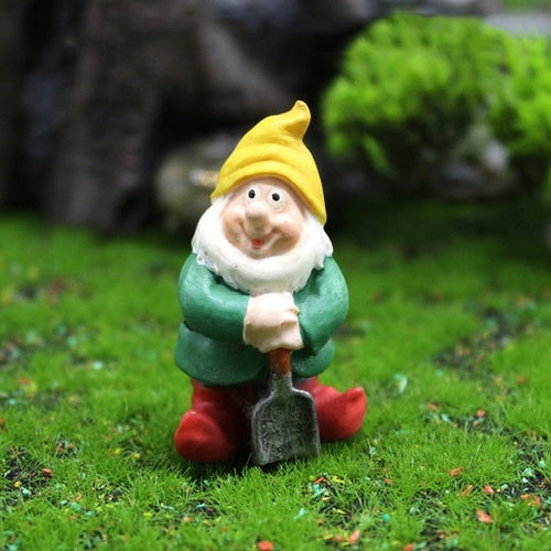 1Pcs Fairy Garden Tiny Gnomes Statue Mini Fairy Elves Miniature Resin