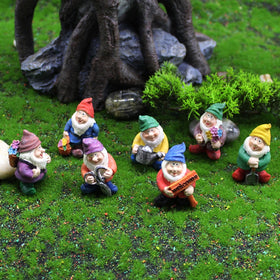 1Pcs Fairy Garden Tiny Gnomes Statue Mini Fairy Elves Miniature Resin