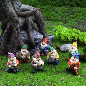 1Pcs Fairy Garden Tiny Gnomes Statue Mini Fairy Elves Miniature Resin