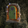 1Pcs Large Fairy Door Solar Light LED Elf Steps Stone Door Secret