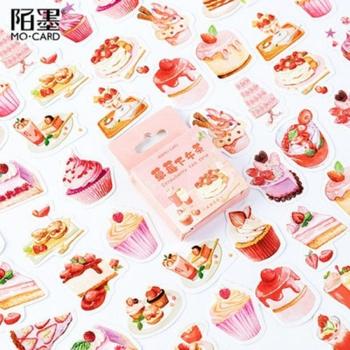 1pack Kawaii Cafe Notebook Stickers Cartoon Lovely Fashion Theme