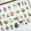 1pack Kawaii Green Oxygen Life Notebook Stickers Cartoon Lovely