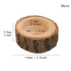 1pc Tea Light Candle Holders Bark Wooden Pillar Candlestick Holder Set