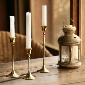 1pcs Retro Elegant Brass Candlestick 3 Sizes Crafts Candle Holder