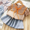 2 6 years Spring Girl Blouse and Skirt Set