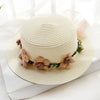 2019 Parent child Summer New Women's Sun Hat Bucket cap beige lace