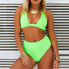 2019 Sexy High Waist Dot Print Bikini swimwear Women Halter Push Up