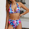 2019 Sexy High Waist Dot Print Bikini swimwear Women Halter Push Up