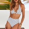 2019 Sexy High Waist Dot Print Bikini swimwear Women Halter Push Up