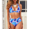 2019 Sexy High Waist Dot Print Bikini swimwear Women Halter Push Up