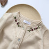 Girls Knitted Sweaters Handmade Embroidery Floral