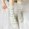 2020 Autumn Winter Women Socks Creative Plaid Pattern Cotton Japanese