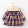 2020 Fall Newborn Baby Girl Dress Clothes Toddler Girls Princess Plaid