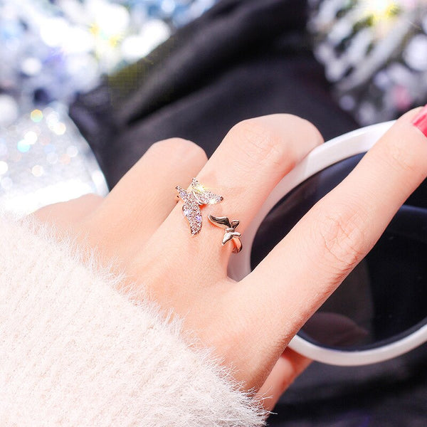 2020 Korean New Fashion Butterfly Ring Exquisite Atmosphere Versatile