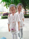 2020 Spring Autumn 3 12 Ages Kids Embroidery Floral Long And Short