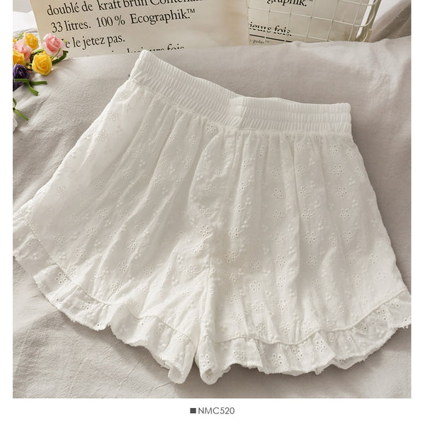 Cute Frilled Cotton Shorts