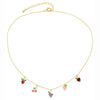 2020 Summer Hot Cute Korean Fashion Jewelry 18k Gold Plated Cherry