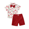 Baby Boys Clothes Sets Children Cartoon Bow