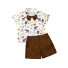 Baby Boys Clothes Sets Children Cartoon Bow