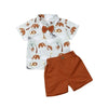 Baby Boys Clothes Sets Children Cartoon Bow