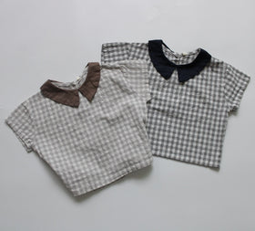 Unisex Children Cotton Linen Blouses