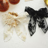 2020 Summer Vacation Lace Hair Clip Black White Bow Knot Hair